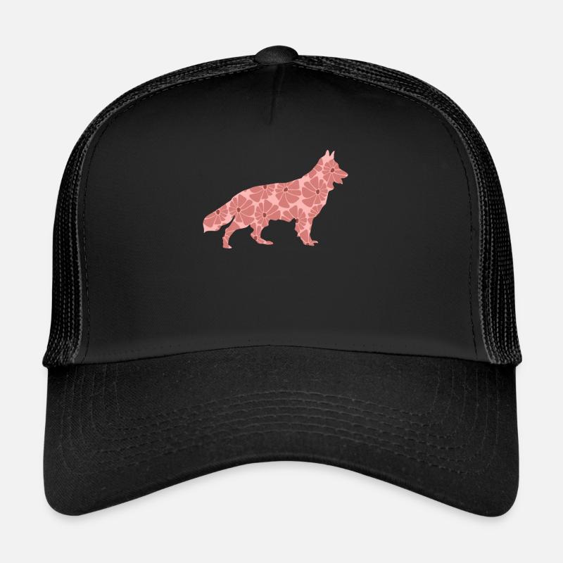 White Shepherd Dog German Shepherd Trucker Cap