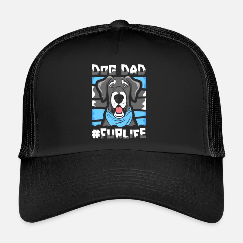 Great Dane Father Dog Dad For Life Trucker Cap
