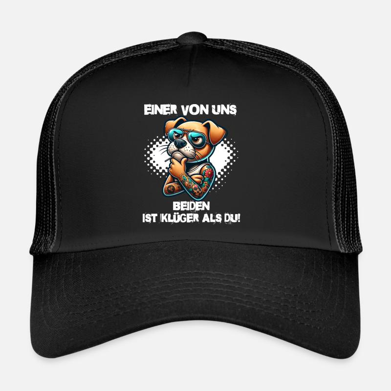 Lustiger Einer von uns beiden ist klüger als du Trucker Cap