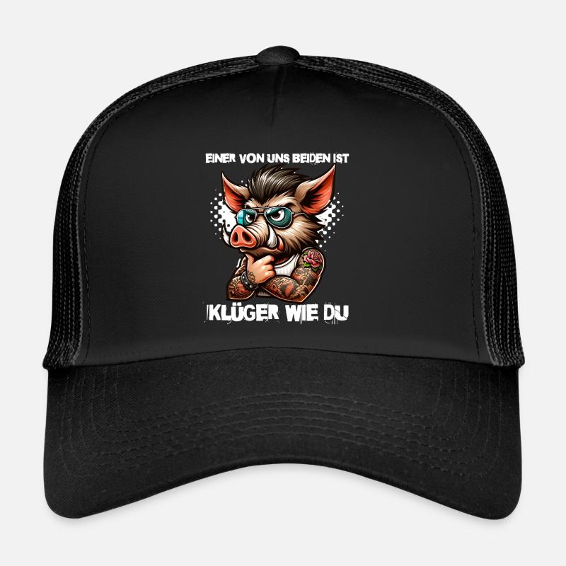 Lustiger Einer von uns beiden ist klüger als du Trucker Cap