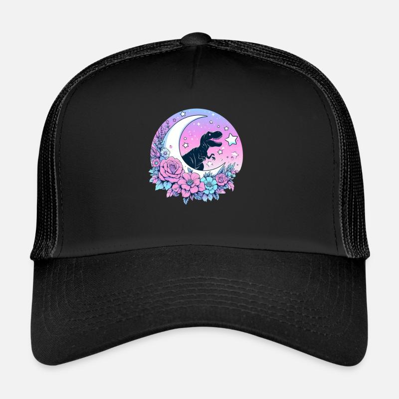 Pastell Goth T-Rex Kawaii Ästhetischer Gruseliger Trucker Cap