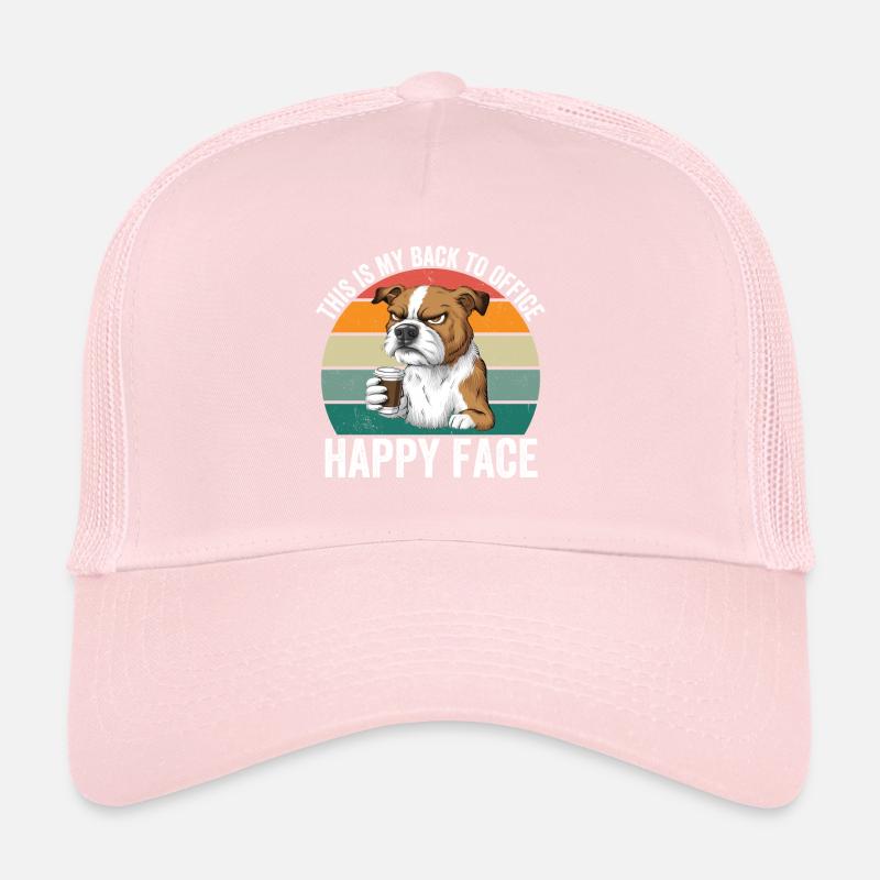 This Is My Back To Office Happy Face Trucker Cap