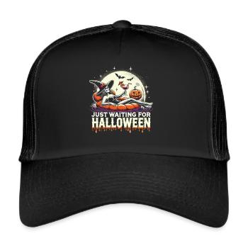 Magische Ferien: Hexe chillt - Trucker Cap - Schwarz/Schwarz - Vorne