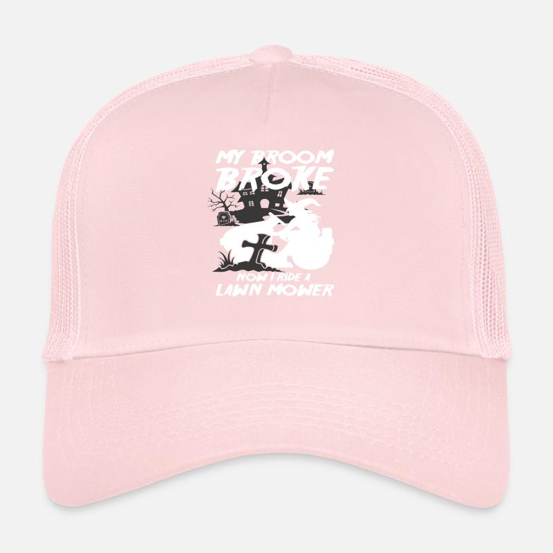 Landscaper Broom Witch Trucker Cap