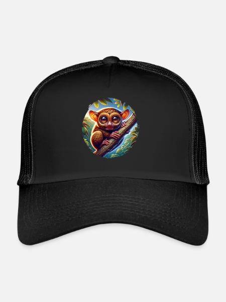 Tarsier - Casquette trucker  - noir/noir - Devant