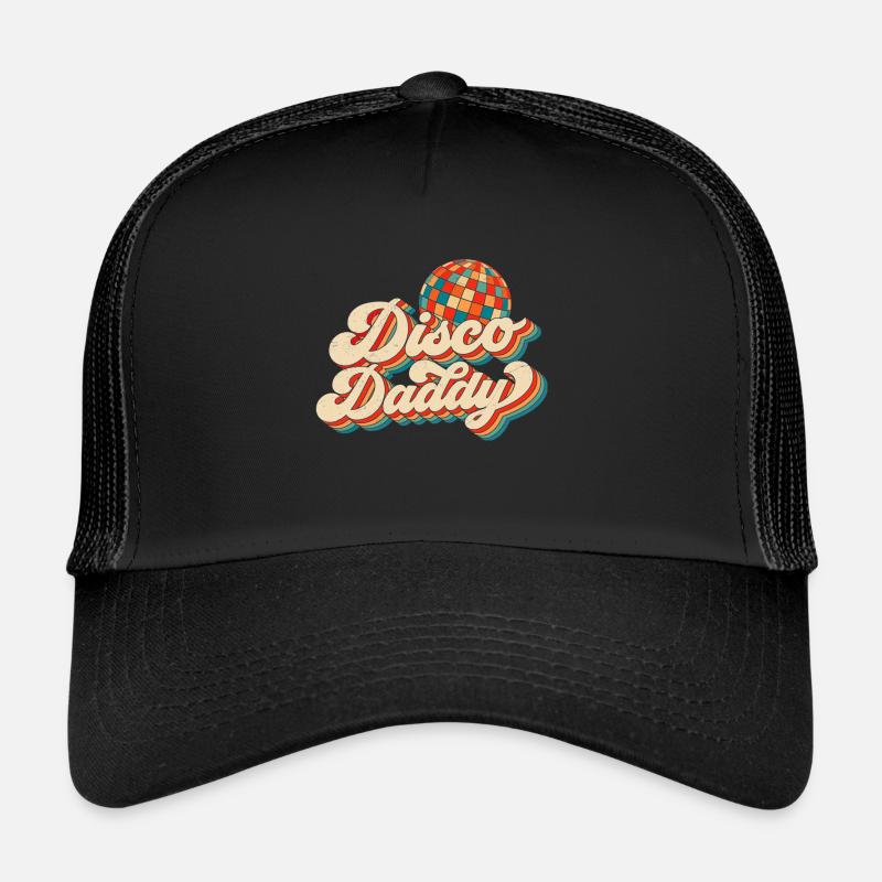 Vintage Disco Daddy Rétro Assorti Papa Grand-père Casquette trucker 