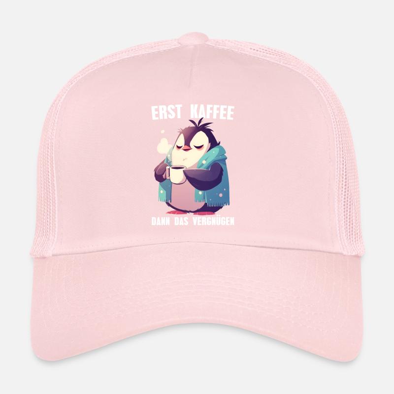 Erst Kaffee Dann Das Vergnügen Pinguin Kaffee Trucker Cap
