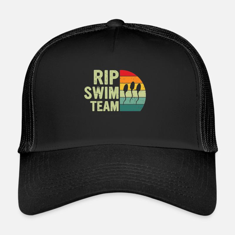 Rip Swim Team Funny Vasectomy Recovery Present Trucker Cap