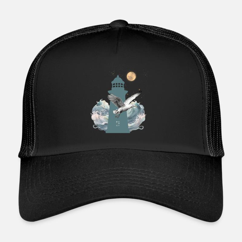 maritim Leuchtturm Leuchttürme Möwe Trucker Cap