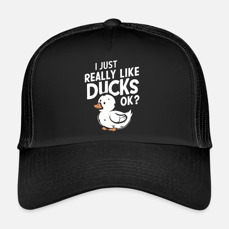 Ich mag Enten einfach sehr gerne Ok lustige Entengänse Trucker Cap