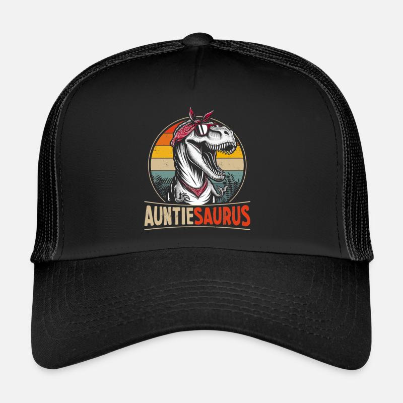 Auntiesaurus dinosaur for aunt or auntie Trucker Cap