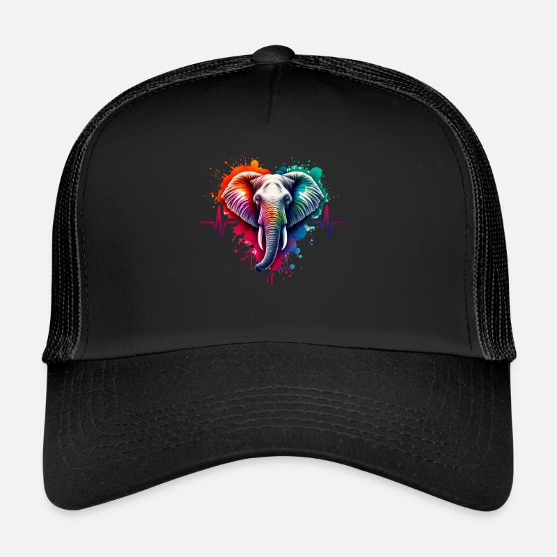 ECG cardio de l’éléphant de Sumatra Casquette trucker 