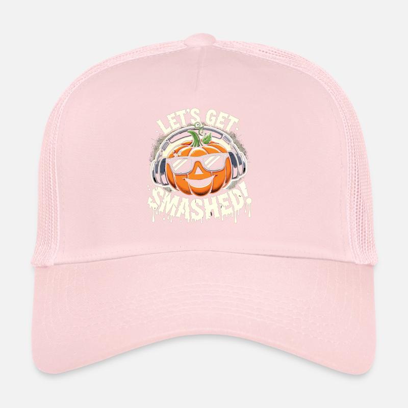 Funny Halloween Pumpkin - Let's Get Smashed Trucker Cap