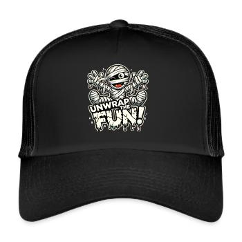 Funny Mummy - Unwrap the Fun - Trucker Cap - black/black - Front