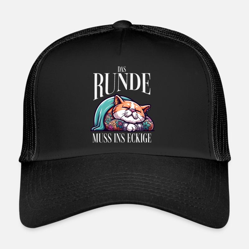 Je suis fatigué donc le rond doit dormir dans le carré Casquette trucker 