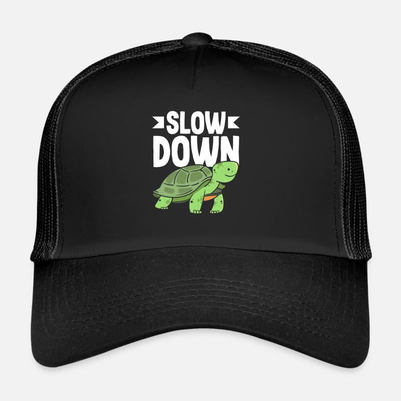Schildkröte Meeresschildkröte Geschenk - Trucker Cap - Schwarz/Schwarz