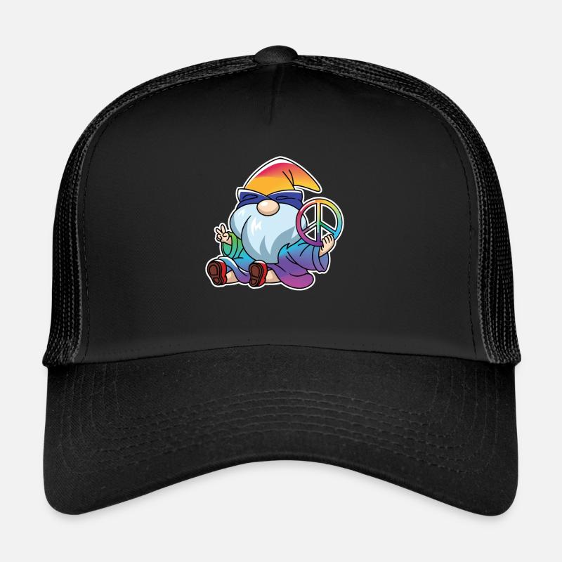 Peace Gnom Gnome Zwerge LGBTQ+ Trucker Cap