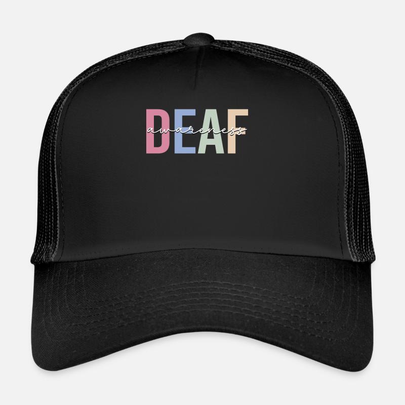 Sensibilisation à la surdité Deafness Amer Casquette trucker 