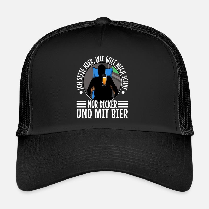 Ich stehe hier, wie Gott mich schuf. Nur dicker Trucker Cap
