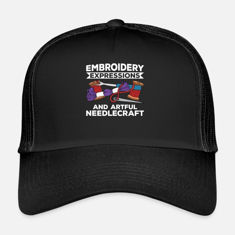 Embroidery Beading Embroidery Pattern Cross Stitch Trucker Cap