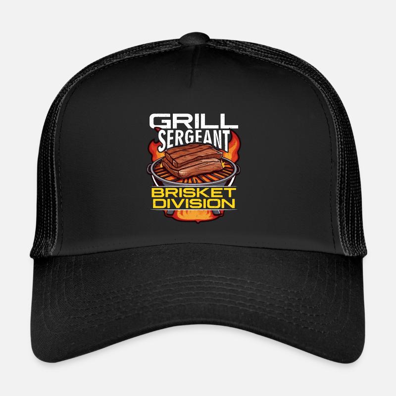 Brisket Barbeque Grill Sergeant Brisket Grilling Trucker Cap