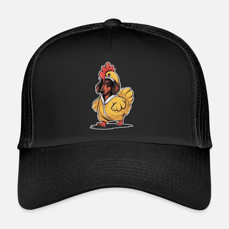 Dackel Im Kostüm Als Huhn Trucker Cap