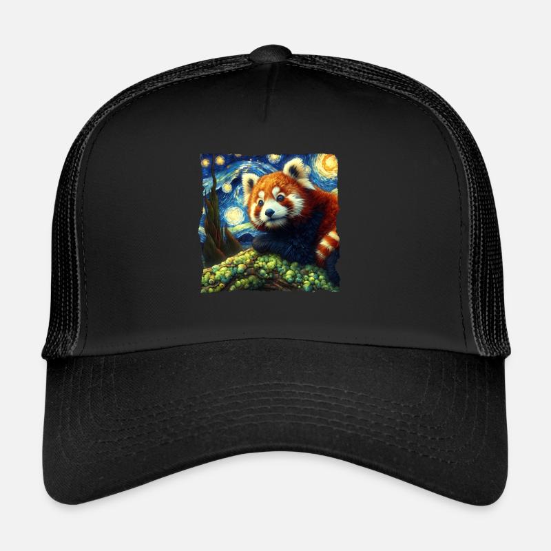 Roter Panda Starry Night Trucker Cap
