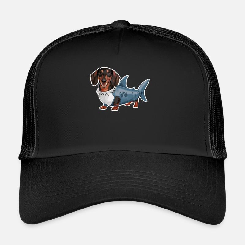 Teckel En Costumes Drôle Requin Casquette trucker 