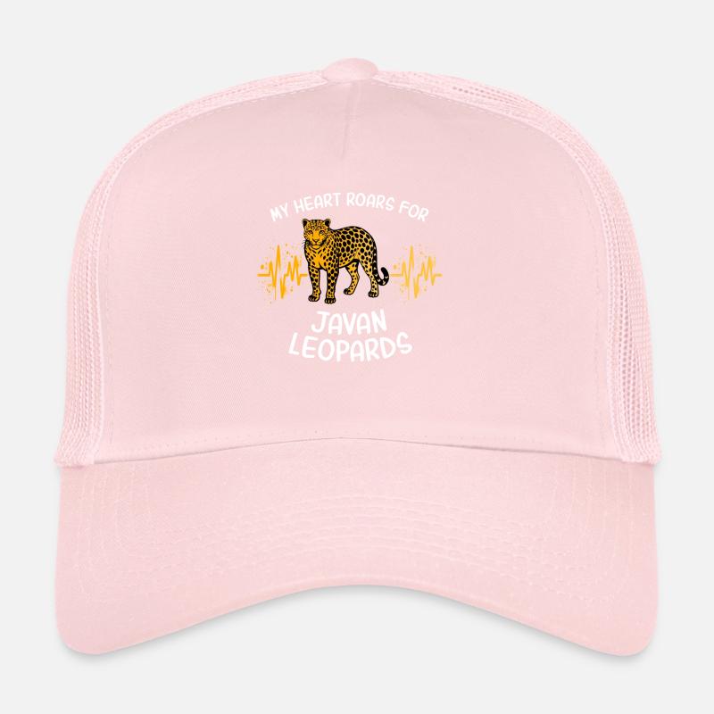 Java Leopard Heart Line Trucker Cap