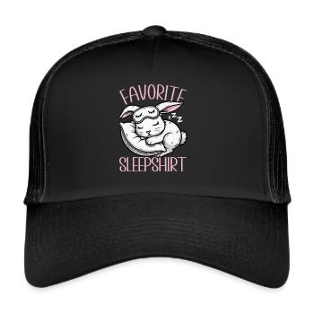 Chemise de nuit officielle Funny Rabbit Rabbit - Casquette trucker  - noir/noir - Devant