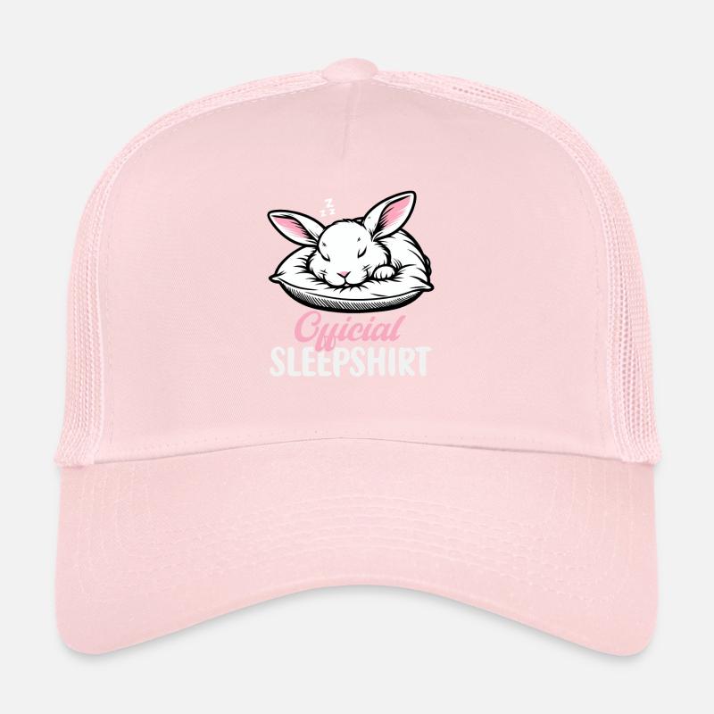 Official Sleeping Shirt Funny Rabbit Rabbit Trucker Cap