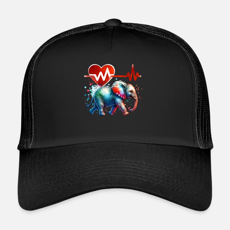 ECG d’éléphant nain Casquette trucker 