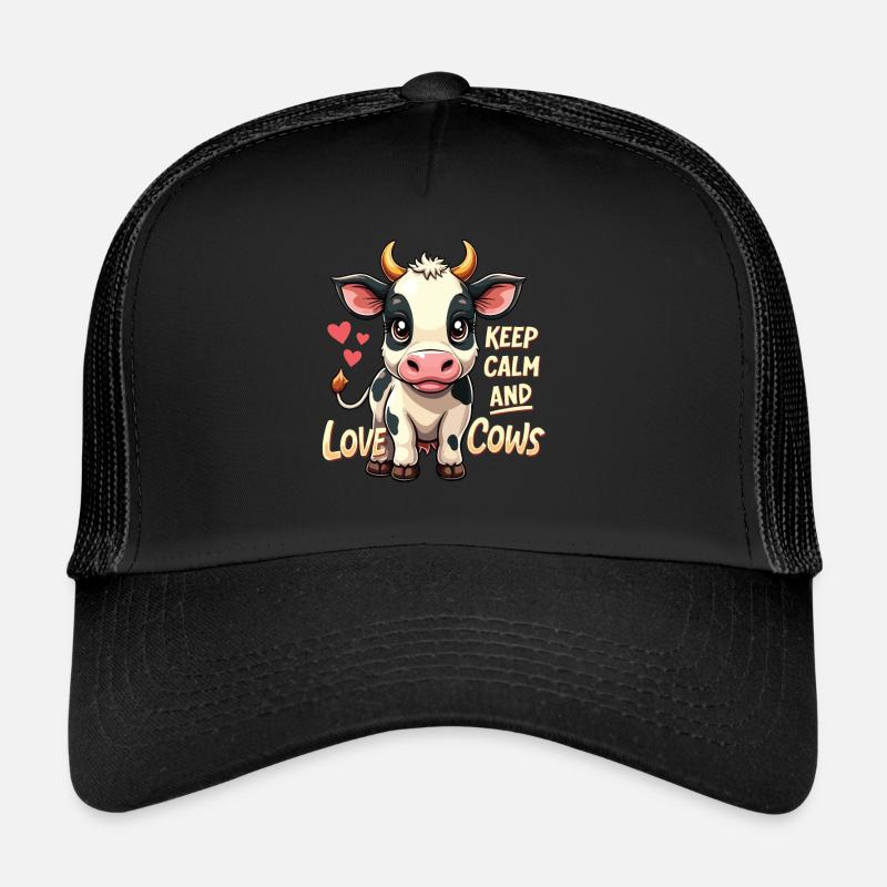 Vaches Moo Vache Moo Bovins Vache laitière Fermier Casquette trucker 