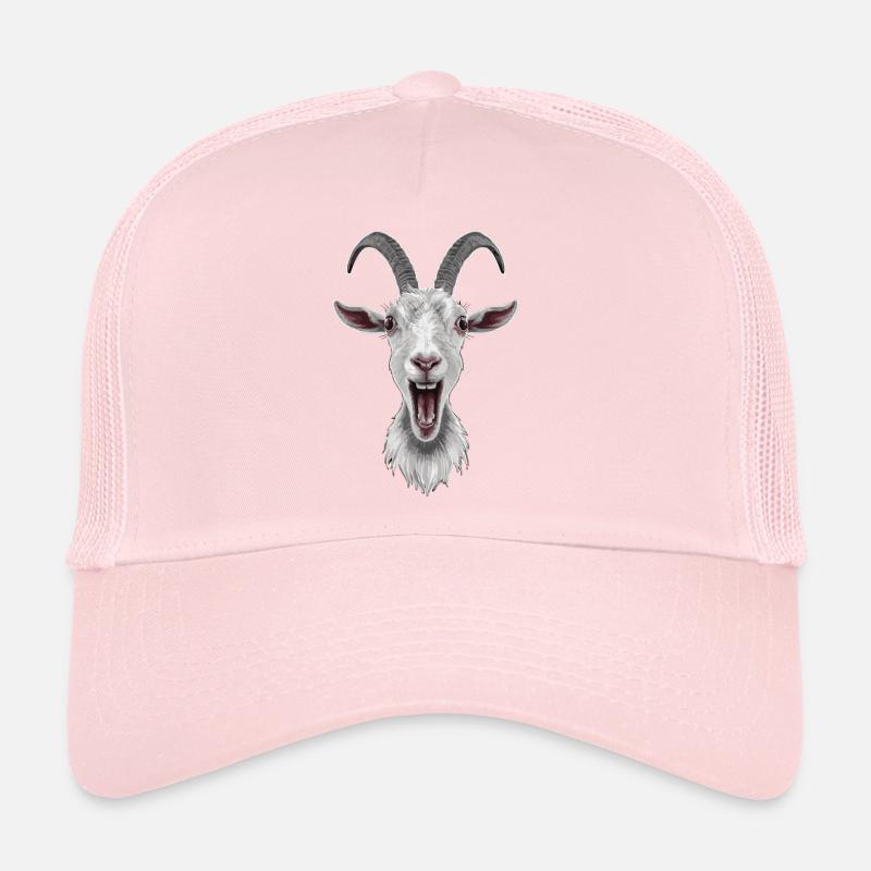 Visage de chèvre rieur Artwork Casquette trucker 