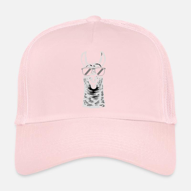 Cool llama with sunglasses Trucker Cap