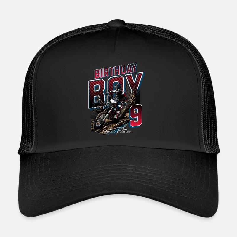 9e anniversaire de motocross Casquette trucker 