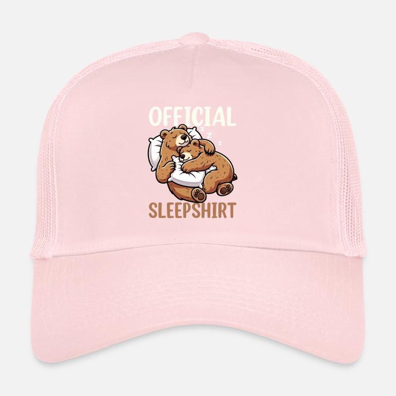 Official Funny Grizzly Bear Sleep Shirt Trucker Cap
