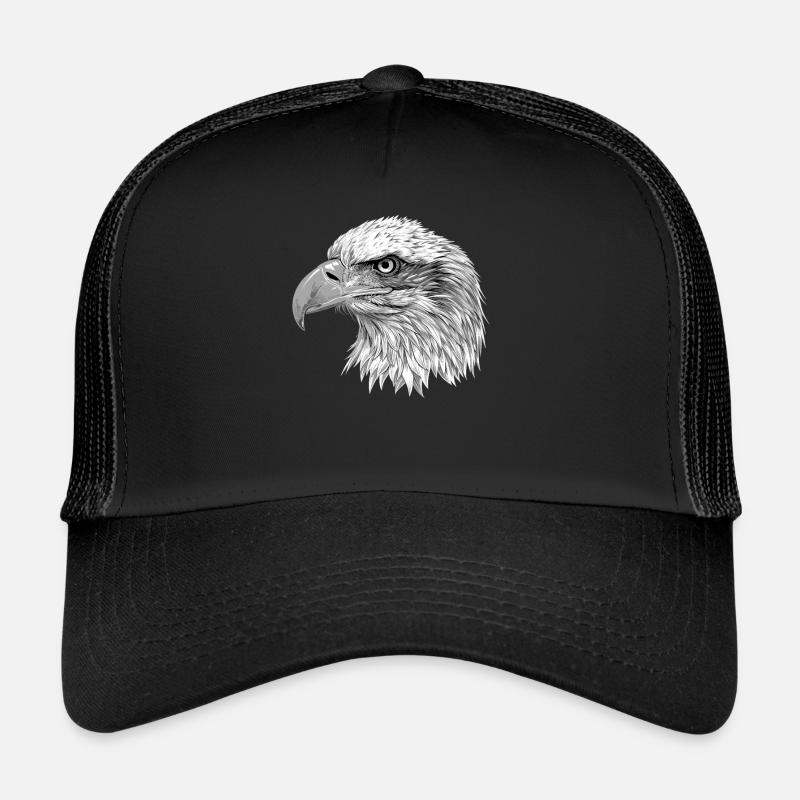 Pygargue à tête blanche Weißkopfseeadler Casquette trucker 