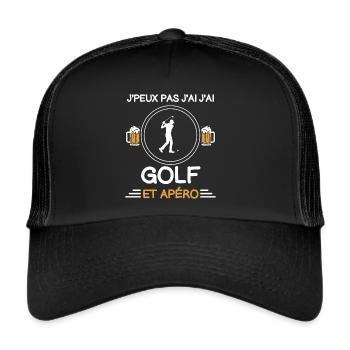 I can't I have golf aperitif golfer - Trucker Cap - black/black - Front