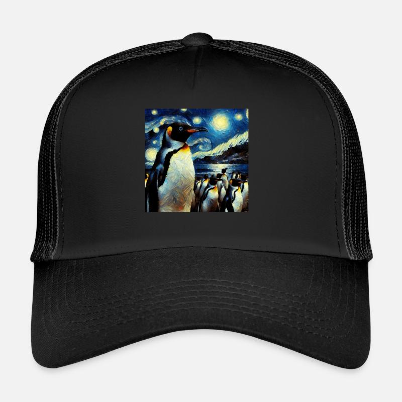 Galapagos Pinguin Starry Night Trucker Cap
