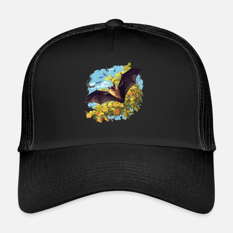 Bat Fledermäuse Fledermaus - Trucker Cap - Schwarz/Schwarz
