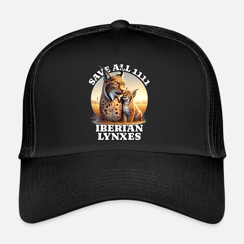 Lynx ibérique de la Sava - Casquette trucker  - noir/noir