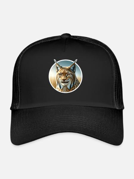 Lynx pardelle - Casquette trucker  - noir/noir - Devant