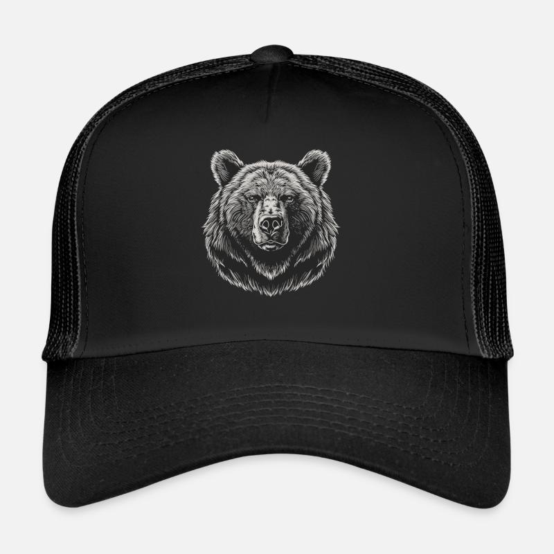 Bear Bären Bär - Trucker Cap - Schwarz/Schwarz