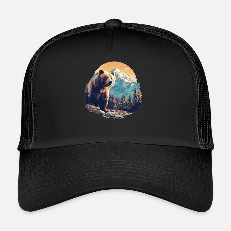 Bear Bären Bär - Trucker Cap - Schwarz/Schwarz