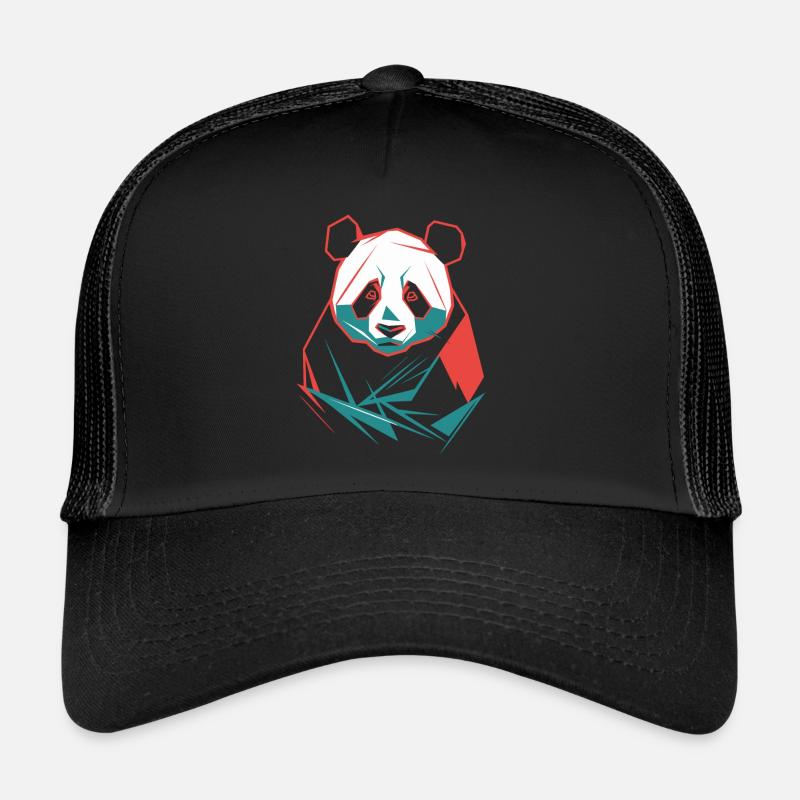 Abstrakter Panda mit modernen Farben Trucker Cap