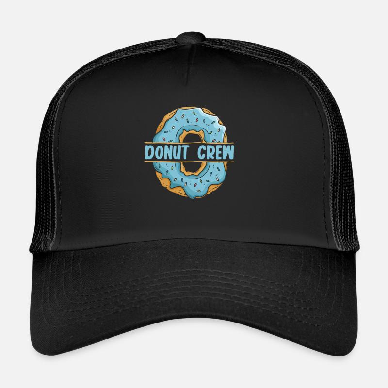 Donut Crew Doughnut Glazed Maker Lover Donut Trucker Cap