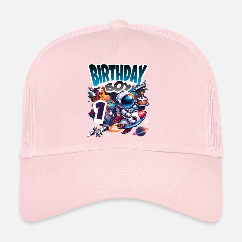 Astronaut 1st Birthday Space Trucker Cap