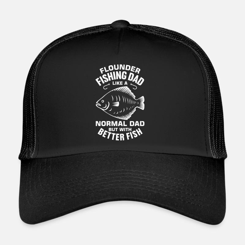 Flunder Fischer Spruch Trucker Cap