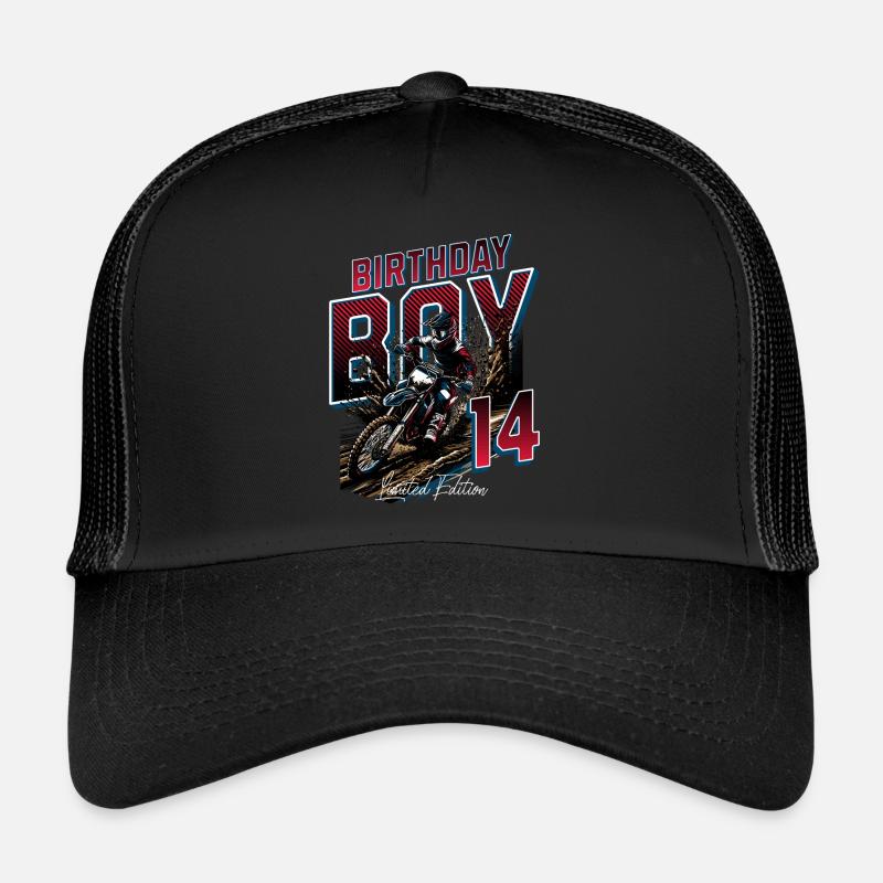 Motocross 14th Birthday Trucker Cap